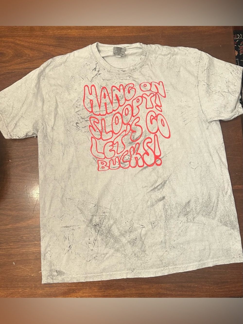 Comfort Colors White Tee with Neon Pink Graphic